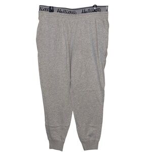 🌹HOLLISTER GRAY ULTRA HIGH-RISE LOGO WAIST JOGGERS